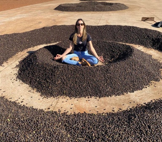 A Brazilian Coffee Farmer taking a moment of zen